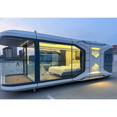 Rock Wool Sandwich Panel Wall Villa in acciaio leggero Casa capsula spaziale Casa prefabbricata di lusso