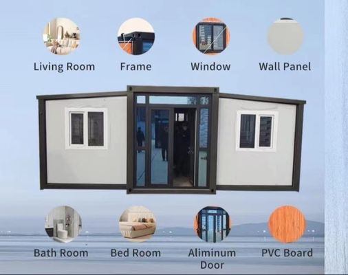 3- 20 ft 40 ft 3 camere da letto Luxury Collapsible Container di espansione Casa