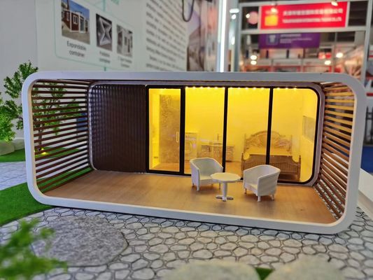 Rock Wool Sandwich Panel Wall Luxury Apple Cabin Container House per la capsula spaziale
