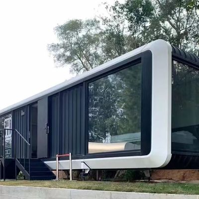 Rock Wool Sandwich Panel Wall Luxury Apple Cabin Container House per la capsula spaziale