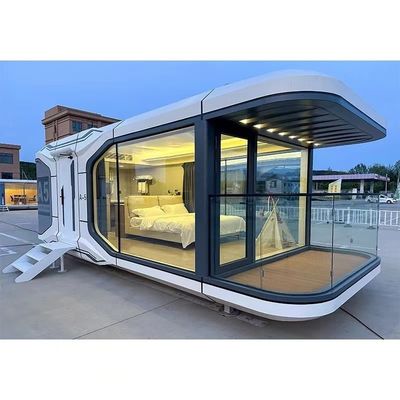 Casa in contenitore all'aperto con design di capsula e pannello sandwich in lana di roccia