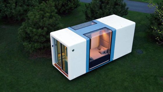 Casa in contenitore all'aperto con design di capsula e pannello sandwich in lana di roccia