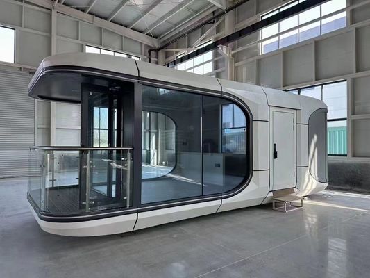 Casa in contenitore all'aperto con design di capsula e pannello sandwich in lana di roccia