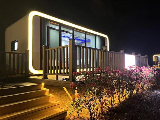 Pavimenti in legno composito Modulare Prefabbricato Piccole Case Container Ufficio per Servizi Portatili