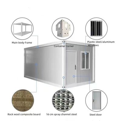 Casa di contenitori pieghevoli prefabbricata resistente al vento di tipo Z con telaio in acciaio leggero Q235/Q345