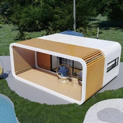 Apple Cottage Casa di vetro Bungalow prefabbricato con parete in cartone tagliato e piastra di alluminio