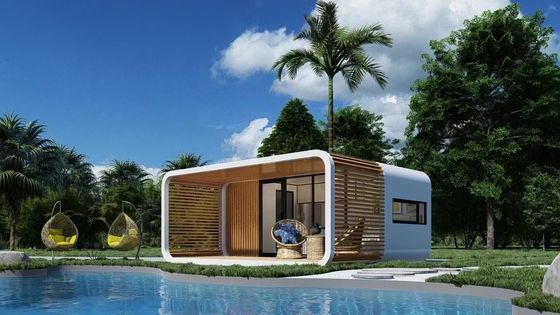 Apple Cottage Casa di vetro Bungalow prefabbricato con parete in cartone tagliato e piastra di alluminio