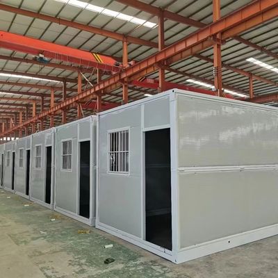 Installazione rapida Contenitori pieghevoli a confezione piatta Case prefabbricate con muro a pannelli sandwich