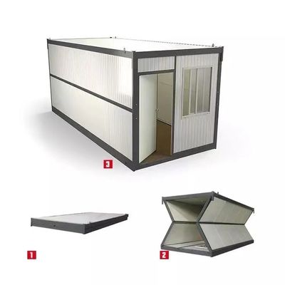 Installazione rapida Contenitori pieghevoli a confezione piatta Case prefabbricate con muro a pannelli sandwich