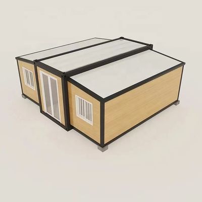 Casa contenitore a doppia ala da 20 piedi con tetto a pannello sandwich EPS e pavimento a cartone MGO