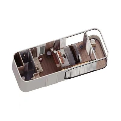 Casa mobile portatile personalizzabile Contenitore espandibile con pavimento di cartone MGO