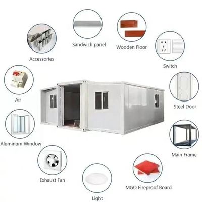 Espansione all' esterno fatta semplice 20ft doppia ala contenitore con design moderno