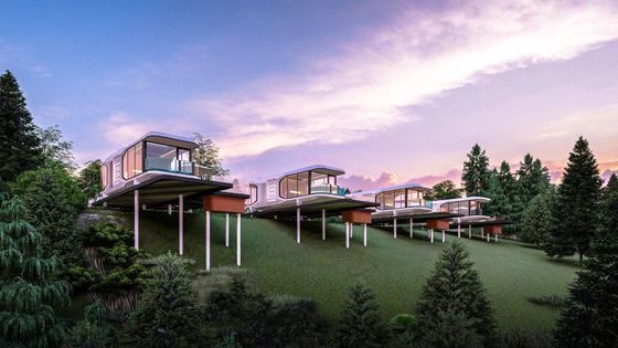 Cottage in vetro per coppie in stile contemporaneo