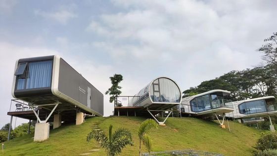 Casa capsula spaziale in stile contemporaneo Casa modulare prefabbricata per campeggio