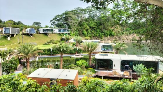 Casa capsula spaziale in stile contemporaneo Casa modulare prefabbricata per campeggio