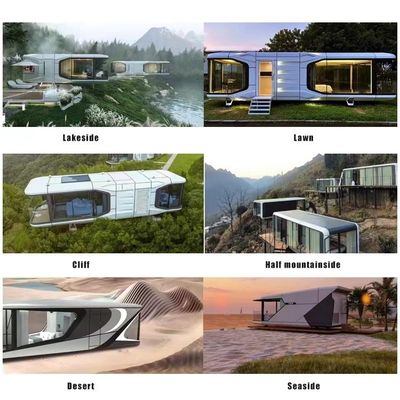 Casa capsula spaziale prefabbricata facile da assemblare con pavimento MGO