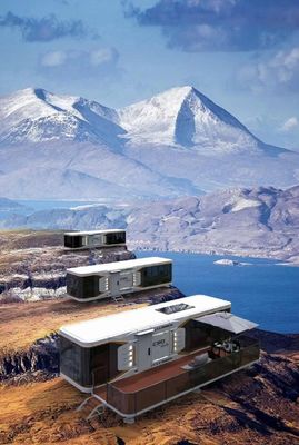 Space Capsule Hotel Moderno Design Prefabbricato Container House con supporto tecnico online