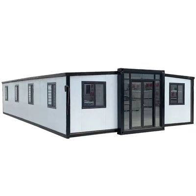 Installazione rapida di piccole case mobili modulari da 20 piedi e 40 piedi con case contenitori a due ali