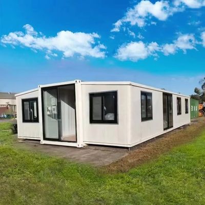 Installazione rapida di piccole case mobili modulari da 20 piedi e 40 piedi con case contenitori a due ali
