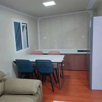 Casa in contenitore prefabbricata espandibile con camera pieghevole a doppia ala e pavimento in cartone MGO